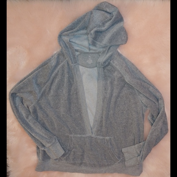 Old Navy Tops - Old navy deep v front sweatshirt velour fabric